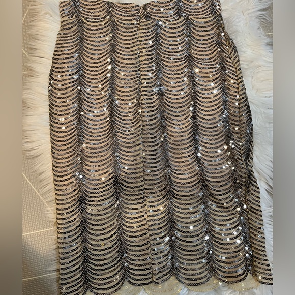 Sequined gold party skirt - Picture 5 of 7